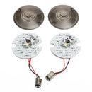Pair 1157 LED Turn Signal Daytime Running Light Touring White Yellow For Harley