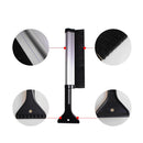 2 In 1 Aluminum Alloy Telescopic Folding Snow Removal Shovel Brush Ice Scraper Car Vehicle Tool Kit