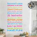 Miico FX1248 House Rules Wall Sticker Letter Proverbs Decorative Sticker Bedroom Decoration