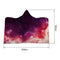 Winter Galaxy Star Plush Wearable Hooded Blankets Throw Dual Layer 3D Printing