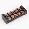 600V 45A 4/5/6/10/12 Poles Electrical Fixed Terminal Block Connector Plastic Insulating Cover