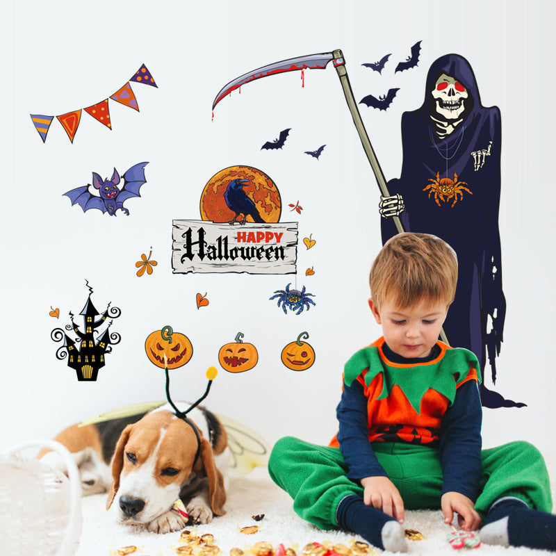 Miico SK9318 Halloween Cartoon Wall Sticker Creative Haloween Party Sticker Room Decoration