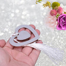 Wedding Favors Double Hearts Bookmark Party Favors Stainless Steel with Tas P7R9