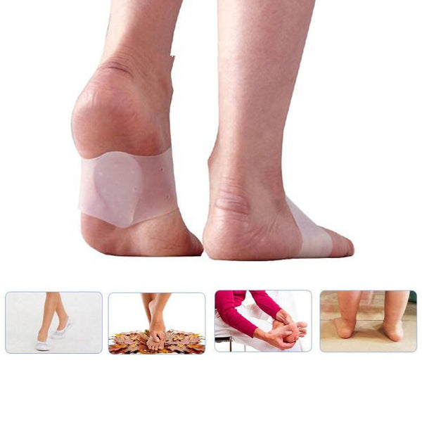 2x Silicone bandage belt Foot Pain Relief Plantar Fasciitis Insole Pads Orthotic Arch Support