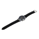 Mens Watch Quartz Watch PU Leather Black Quartz Watch