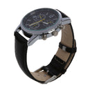 Mens Watch Quartz Watch PU Leather Black Quartz Watch