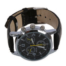 Mens Watch Quartz Watch PU Leather Black Quartz Watch