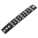 Metal leather men bracelet with Spikes Studded Black V7R7