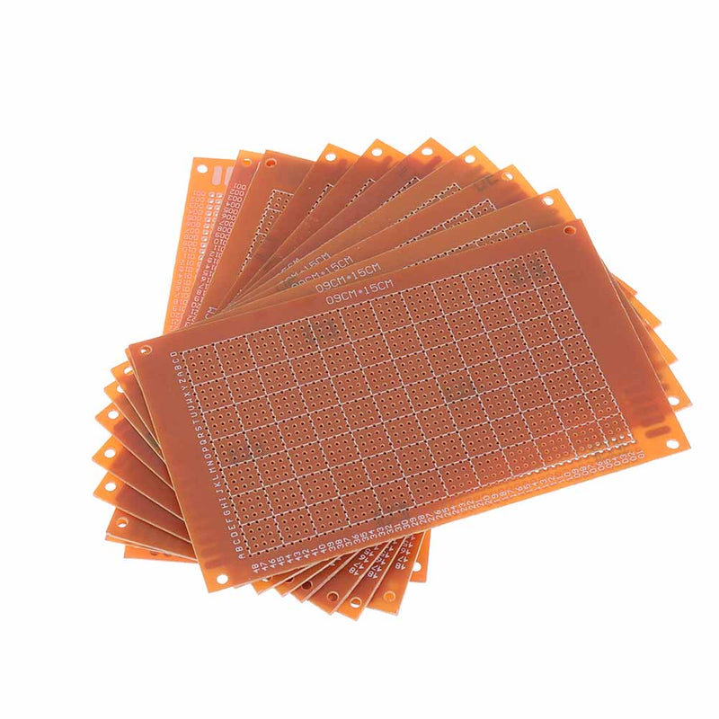 10pcs Universal PCB Board 9x15cm 2.54mm Hole Pitch DIY Prototype Paper Printed Circuit Board Panel Single Sided Board