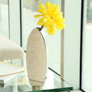 Stainless Steel Oval Flower Vase Office Decor Kitchen Home Table Ornament Gift