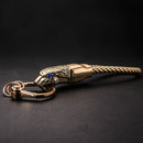 HONEST Rhinestones Car Key Ring Holder Leopard Head Leather Keychain Unique Gift