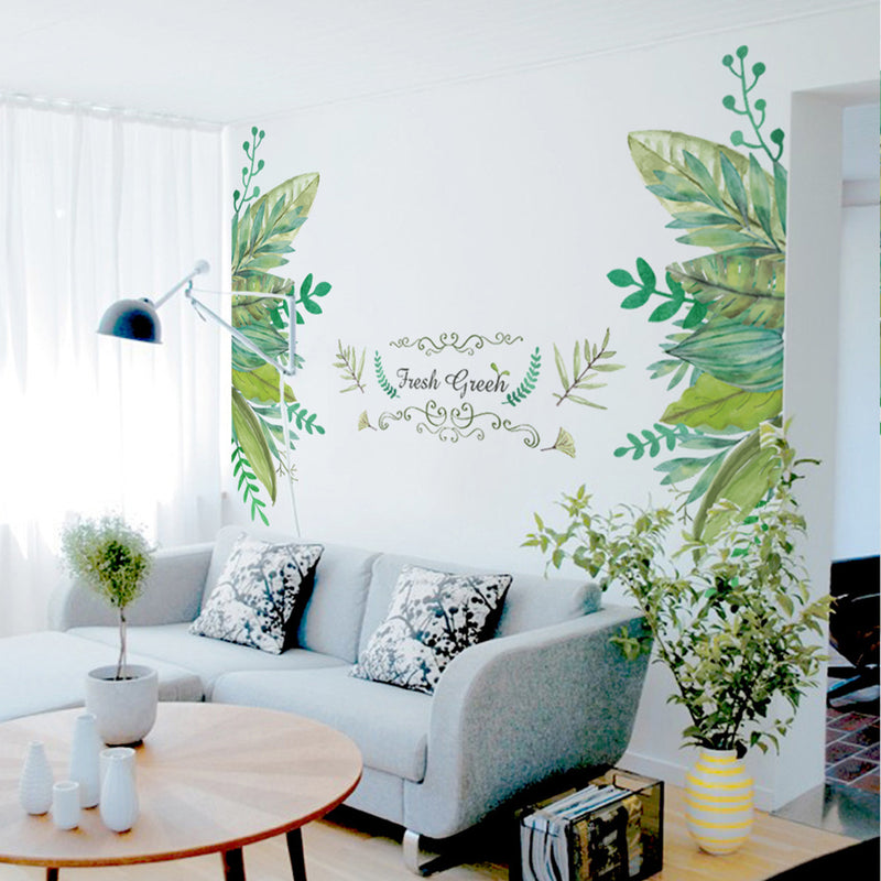 Green Leaves Tropical Wall Sticker Decals Vinyl Home Room Mural Decor