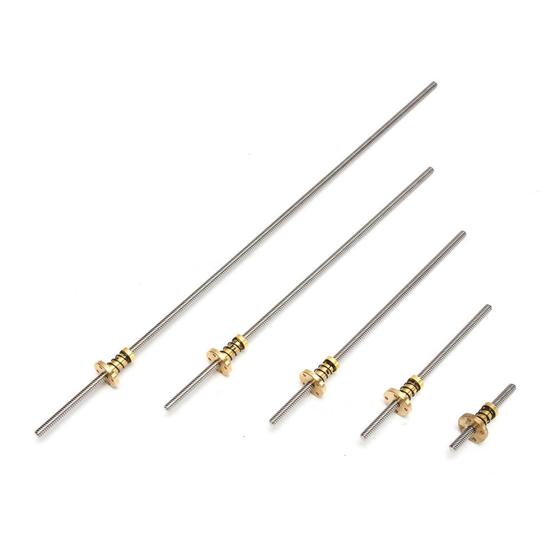 T8 100/200/300/400/600mm 8mm Lead Screw with Anti-Backlash Nut