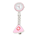 New Pink Nurse Fob Tunic Pocket Watch With Brooch