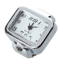 Quartz Watch Ring watch Digit Dial Arabic Rectangle White Unisex Jewelry J6V5