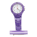 Purple Quartz Movement Nurse Brooch Fob Tunic Pocket Pendant Watch B8F3