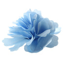 Women Girls Satin Peony Flower Hair Clip Brooch - Light Blue