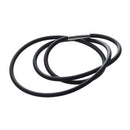 19.75 Inch 3mm Fashion Rubber Cord Necklace with Stainless Steel Closure -