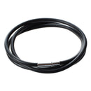 3mm Black Rubber Cord Necklace with Stainless Steel Closure - 22 Inch L7H2
