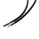 3mm Black Rubber Cord Necklace with Stainless Steel Closure - 22 Inch L7H2