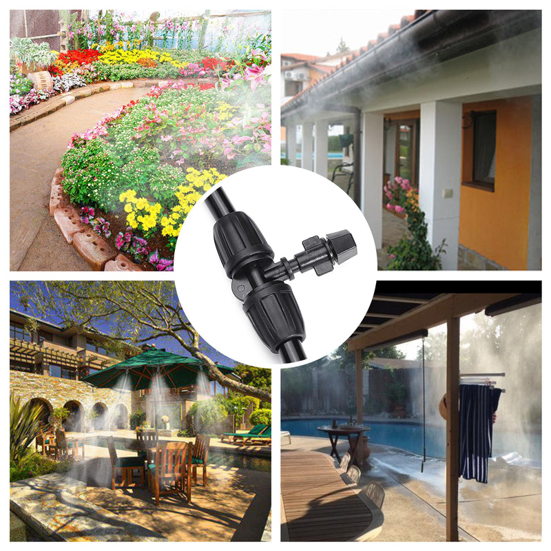 10M Drip Irrigation Kit Garden Misting Cooling System 32.8ft Blank Distribution Tubing Hose for Garden Greenhouse Flower Bed Patio Lawn