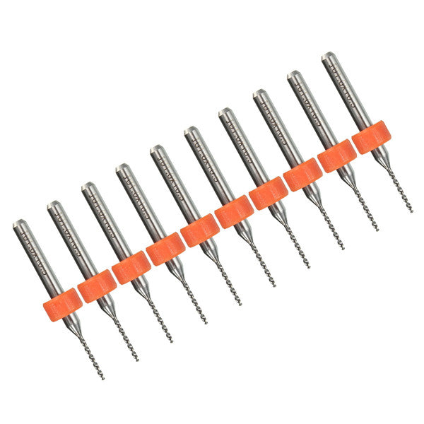 10pcs 3.175mm Shank 1.0mm Micro PCB Drill Bit Print Circuit Board Carbide CNC Engraving Tool