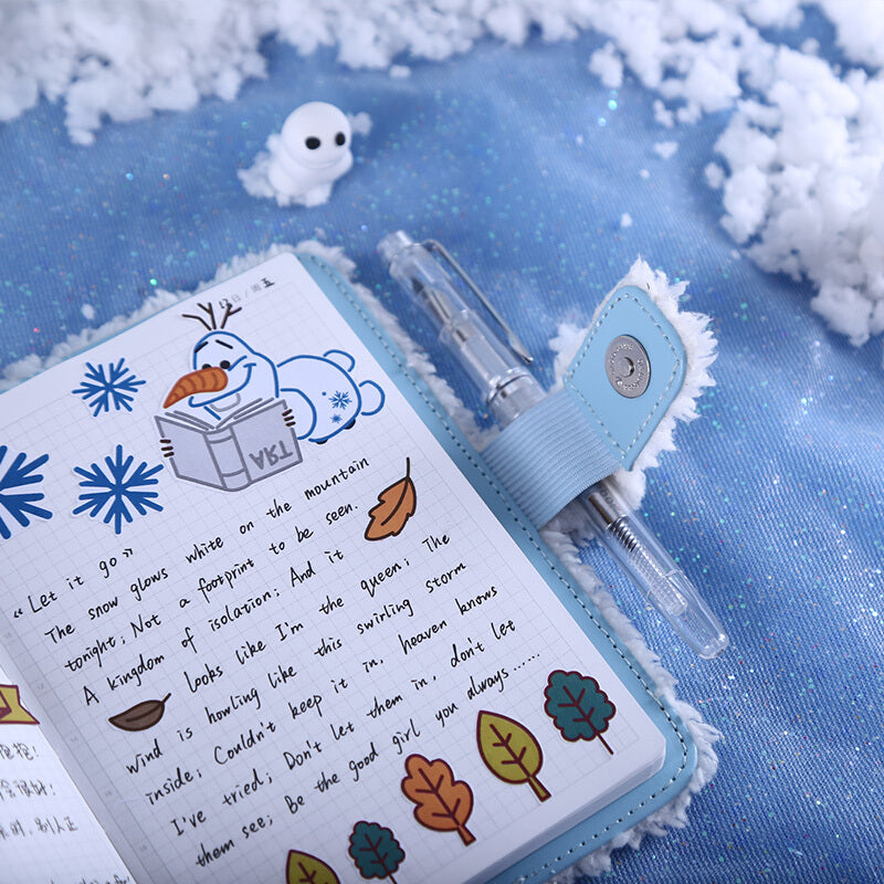 Kinbor DTB61035 A6 Plush Snowman Notebook Schedules Planer Girls Diary Notepad Christmas Gifts