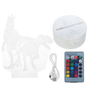 3D Illusion Night Light Touch Remote Control Home Decor Table Desk Lamp