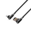 LIDNO 2.4A Type-C Micro USB Fast Charging 90 Degree Elbow Data Cable for Huawei P30 Pro Mate 30 5G Xiaomi 9Pro Redmi K30 S10+ Note 10 5G Oneplus 7T Pro