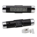 High 2 in 1 Digital LCD Display Screen Hygrometer Thermometer Car Time Clock