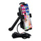 Dual USB Charger CS-344B2 Phone Holder 360 Rotation Stand For Motocycle Bike Rearview Holder For 4''-6.5'' Smart Phone