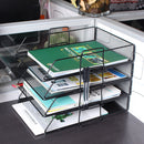 Single layer stackable file rack data rack office equipment Desktop Organizer