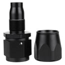 AN-10 Straight Fast Flow Swivel Seal Oil Fuel Hose End Fitting Adapter Black