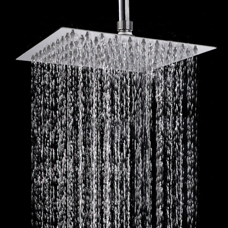 TAPCET 8" Ultrathin Square/Round Stainless Steel Shower Head Rainfall Shower Head Top Spray Pressure