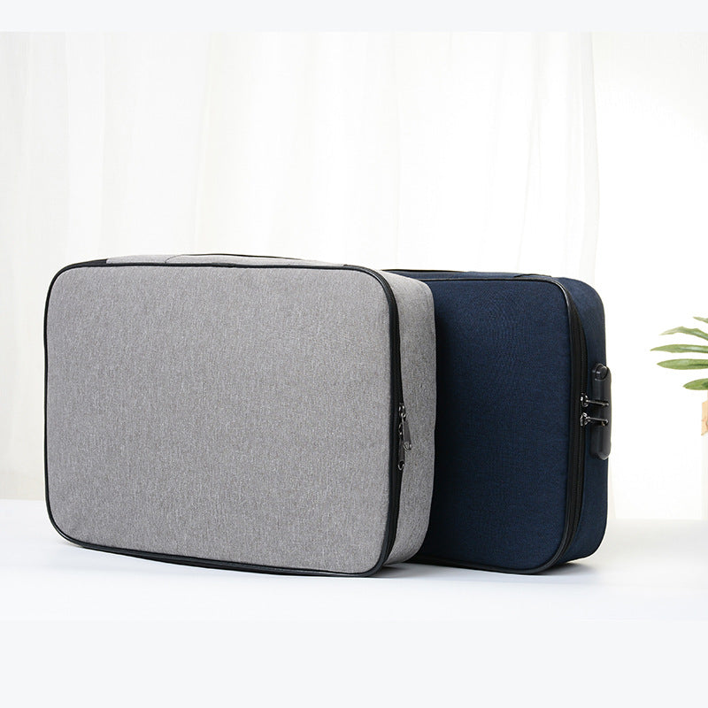 Document storage bag multi-layer large capacity family password lock file box multi-function file bag passport clip finishing package