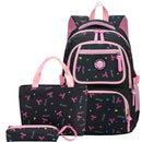 3 Pcs School Bag Shoulder Backpack Nylon Cross body Bags Camping Travel Handbag Pen Case