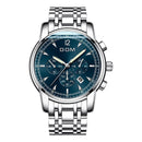DOM 75PE Fashion Men Watch Chronograph Luminous Date Display Stainless Steel Strap Quartz Watch
