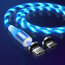 TOPK 5A LED Flow Glow Lighting Magnetic Type C Micro USB Data Cable For Xiaomi MI9 HUAWEI Mate30 5G Pro Pocophone F1 Note10+ 5G