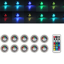 10X Remote Control Waterproof RGB Submersible LED Candle Tea Light Table Lamp Decoration