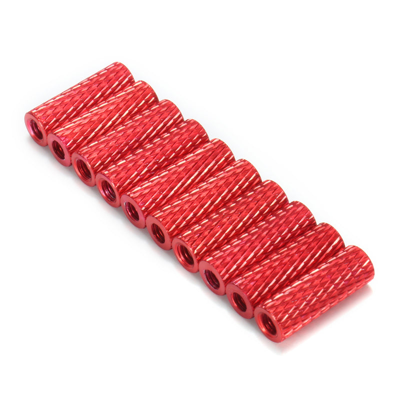 Suleve M3AS3 10Pcs M3 15mm Knurled Standoff Aluminum Alloy Anodized Spacer