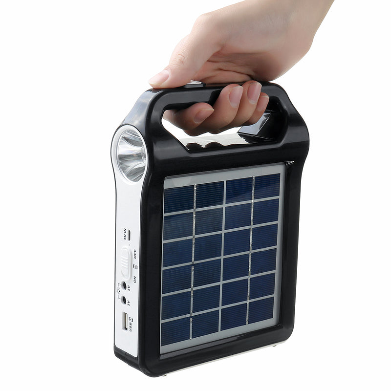 2400mAh Portable Solar Panel Charger Reusable Solar Generator System USB Port With Lamp Lighting