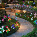 2Pcs/Set Waterproof LED Solar Stake Lily Flower Light Outdoor Garden Lawn Decorations