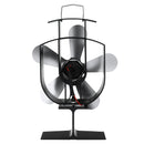 Black Fireplace 4 Blade Heat Powered Stove Fan komin Log Wood Burner Eco Friendly Quiet Fan Home Efficient Heat Distribution