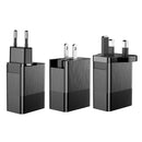 Baseus 3 in 1 3 Ports 3.4A Fast Travel Wall USB Charger EU US UK Plug Adapter For Phone Tablet