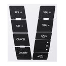 Matte Black Car Steering Wheel Button Repair Decals Stickers For VW Volkswagen Touareg 2004-2009