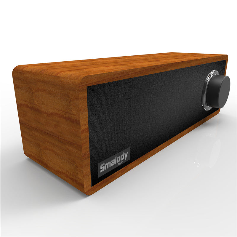 Smalody bluetooth Speaker Portable Wooden Wireless Headset Stereo Mini Subwoofer Loudspeaker With Mic