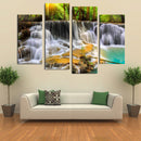 4Pcs Waterfall Combination Painting Printed On Canvas Frameless Drawing Home Decoration Paper Art