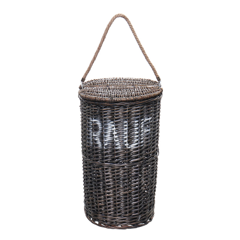 Wicker Handwoven Stair Step Storage Box Basket Baskets Container Carry With Handle