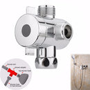 3 Way Shower Diverter Chrome G1/2 Inch T-Adapter Shower Components Adjustable Valve Adapter