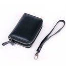 High Quality Genuine Leather Women Double Zipper Around Handbag Card Holder Wallets Coin Purse